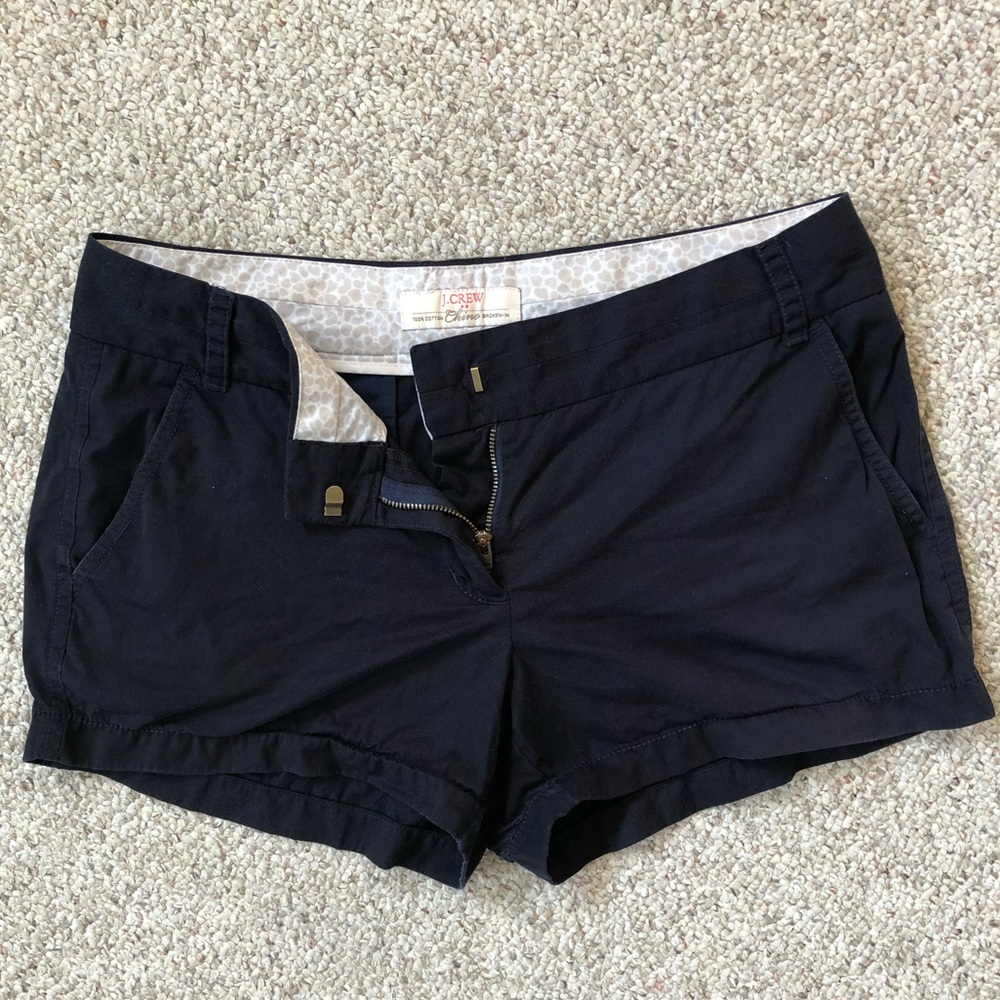 J. Crew Broken-in Chino Boyfriend Shorts- Navy